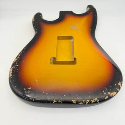 MJT Stratocaster Body Alder Relic Nitro 3-Tone Sunburst Light mjt6656 image 8