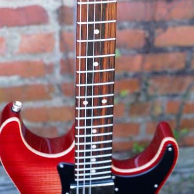 Tom Anderson Drop Top Classic, Natural Red Burst w/ Binding image 3