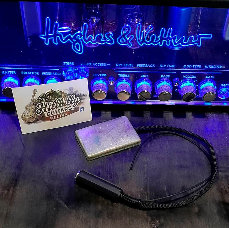 Hillbilly Guitars Silver Ultra Thin Surface Mount Humbucker Pickup, Resonator, Acoustic image 1