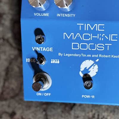 Keeley Time Machine Boost 2015s - Blue, White With Aluminum Knobs and Switches image 1
