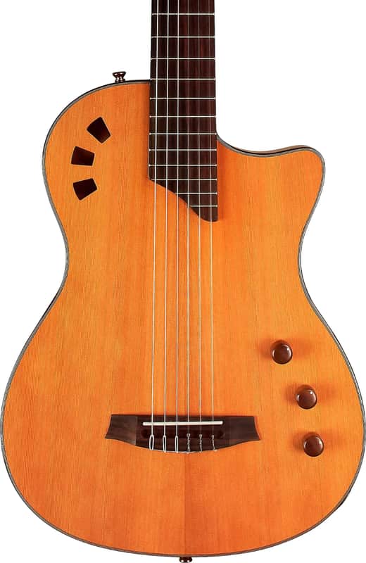 Cordoba Stage Traditional CD Nylon Thinline Acoustic-Electric Guitar, Solid Cedar Top image 1