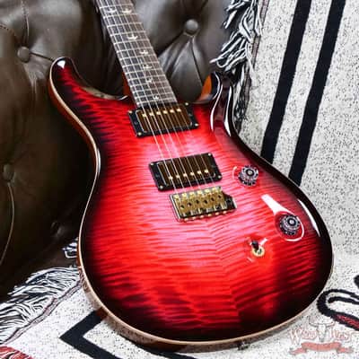 Paul Reed Smith PRS Private Stock #11315 Custom 24 Flame Maple Top Madagascar Rosewood Fingerboard Blood Red Glow 7.80 lbs image 8