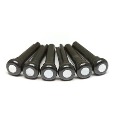 Graph Tech- TUSQ bridge pins, Black, with 4mm MOP dots, PP-2044-00 image 1