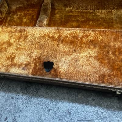 Fender Jazzmaster 1960-1961 original brown tolex case burnt gold orange plush GREAT CONDITION Vintage PRE-CBS image 15