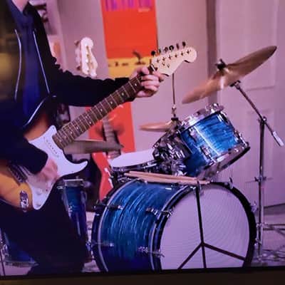 Ludwig 1977–78 Ludwig 4-Piece Drum Kit – Turquoise Oyster Rewrap – 6-Ply Maple – Netflix “Ginny & Georgia” image 21