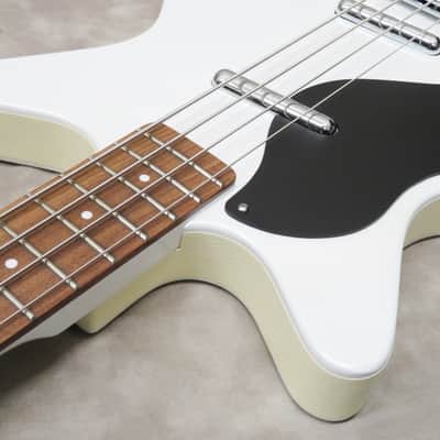 Danelectro 59DC Long Scale Bass Lefty (White Pearl/w Black pickguard) image 5