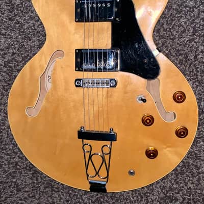 Vantage Electric hollow body Jazz Box 670 n natural electric guitar image 3