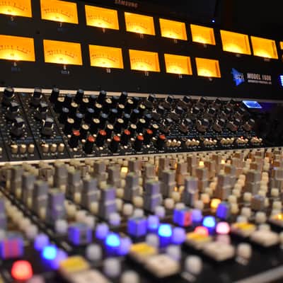 API 1608 console with Sterling modular desk for API 1608 plan B style with spk platform and LCD arm image 1