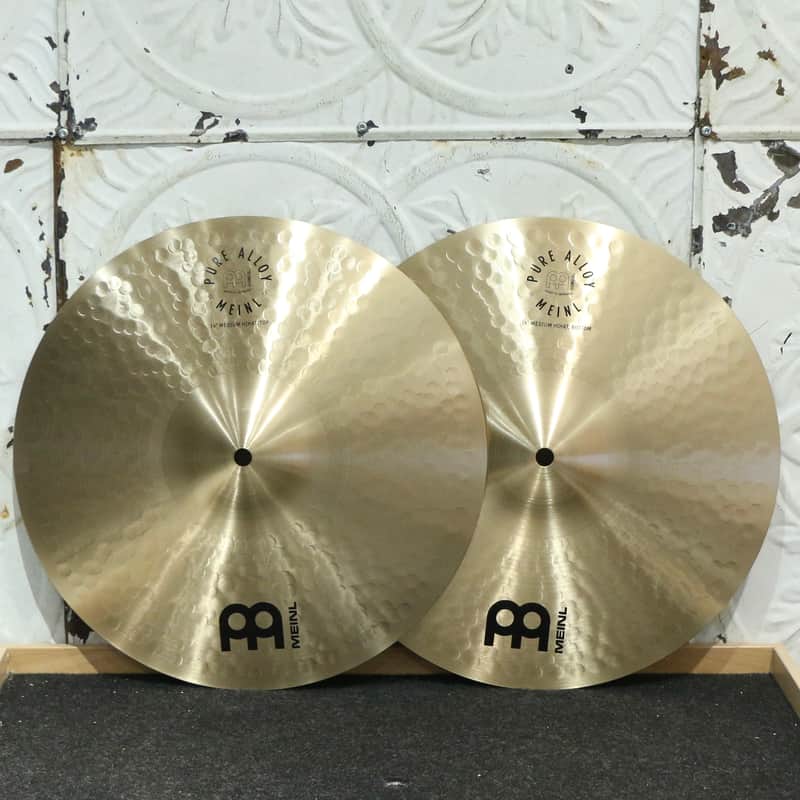 Meinl Pure Alloy Medium Hi-Hat Cymbals 14in (996/1148g) image 1
