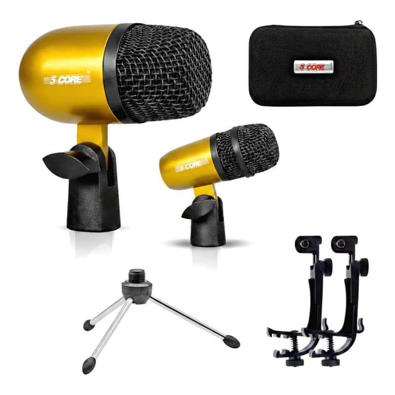 5 Core Conga Mic Snare Tom Set Professional XLR Cardioid Condenser Instrument Microphone Kit image 1
