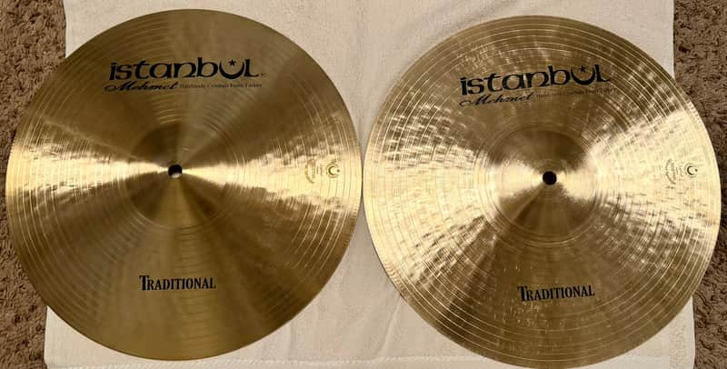 Istanbul Mehmet 14" Traditional Series Medium Hi-Hat Cymbals (Pair)- Traditional image 1