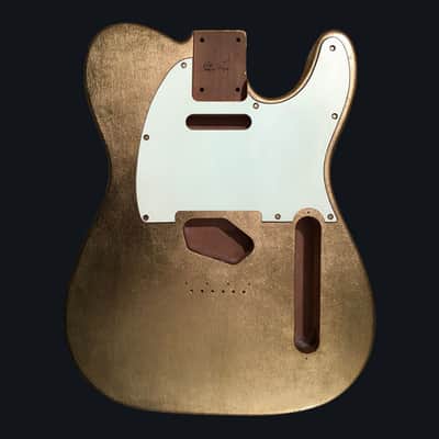 Made to Order - FRANCHIN Mars guitar body Glossy METALLIC LEAF (Gold/Silver/Copper) Basswood Poplar Telecaster-Tele-T-Style Made in Italy image 2