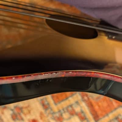 Carvin Semi-Acoustic Fretless Left Handed Bass, 2 Color Burst w/ohsc image 8