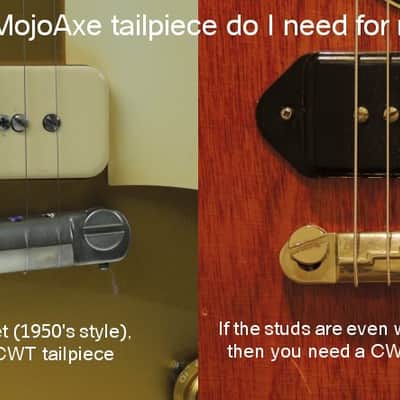 MojoAxe Compensated Wraparound Bridge for Vintage Les Paul Junior, Special, or Historic RI - AGED image 4