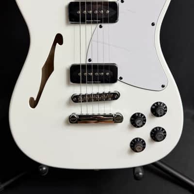 Fender Jim Adkins JA-90 Thinline Telecaster Electric Guitar Gloss White (507) image 2