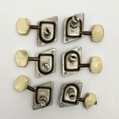 6 Fender F Tuners in-line Late 60's early 70's - Chrome image 2