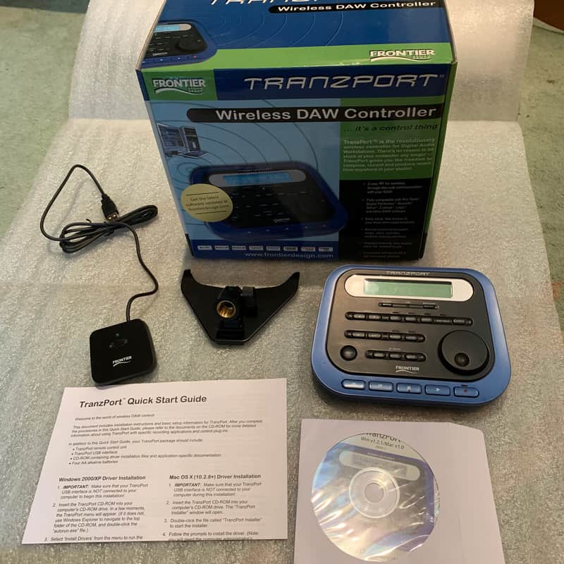 Frontier Design Tranzport wireless DAW remote control w/ mic stand adaptor - as-is image 1