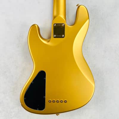 Pensa J-534 Ziricote Top Chambered 5-String Bass 2023 - Natural / Aztec Gold image 11