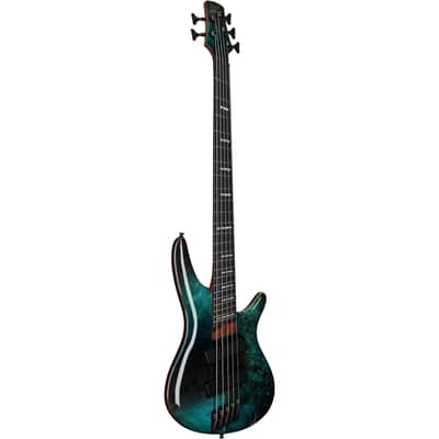 Ibanez SRMS805 Bass Workshop Multi-Scale Electric Bass, 5-String, Tropical Seafloor image 2