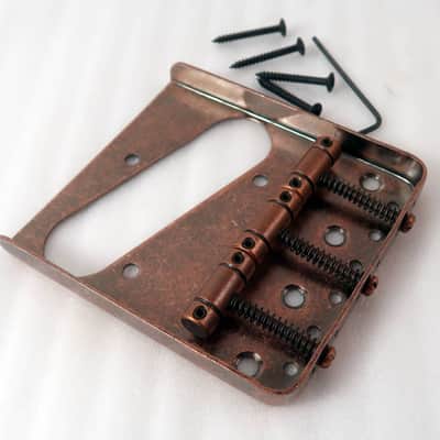Tele ® Bridge Distressed Copper / Bronze Finish Ashtray Style String Thru or Top Load image 2