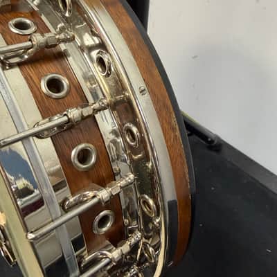 Vintage Gretsch Broadkaster Neck with Orchestrella Body 4-String Tenor Banjo with Resonator and Case image 13