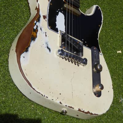 DY Guitars Rick Parfitt / Status Quo tribute white relic tele body PRE-BUILD ORDER image 3