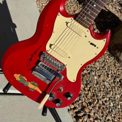 Jeff Beck signed Gibson Melody Maker D fire engine red - Groovy! ✌️ image 2