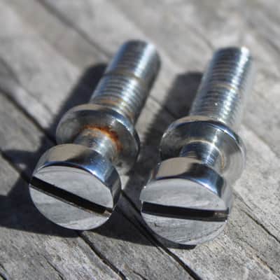 Vintage 1960's Gibson Tailpiece Studs Chrome Les Paul SG ES 1969 1971 1973 1970's image 2