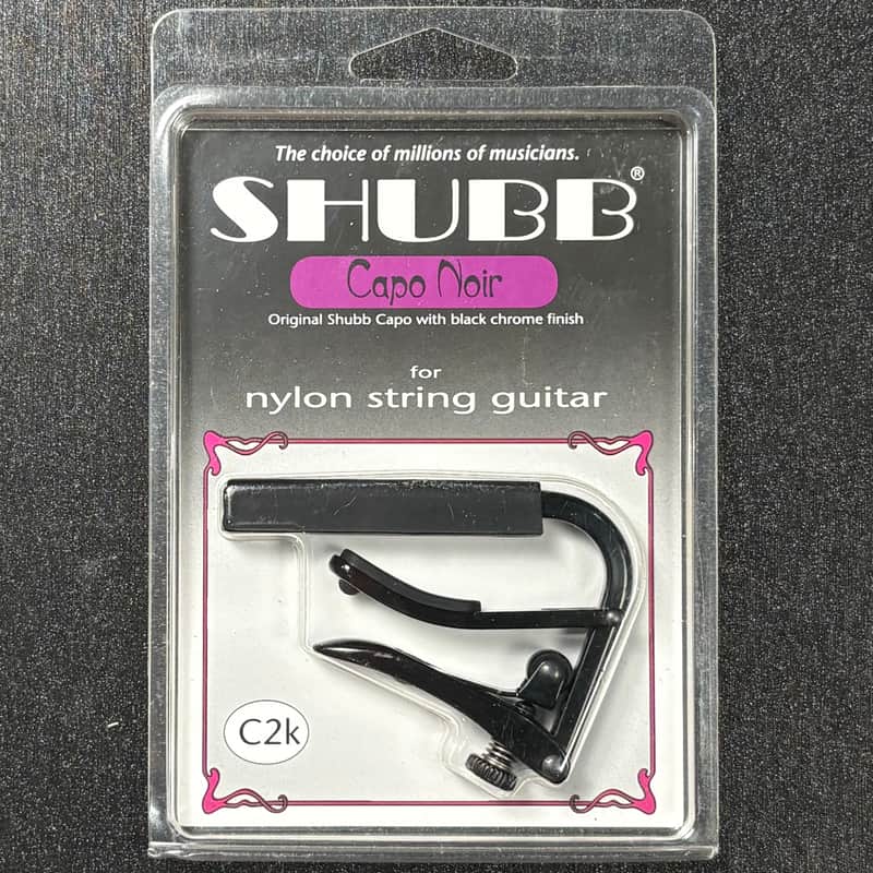 Shubb Capo Noir For Nylon String Guitar Original Shubb Capo W/ Black Chrome Finish! image 1