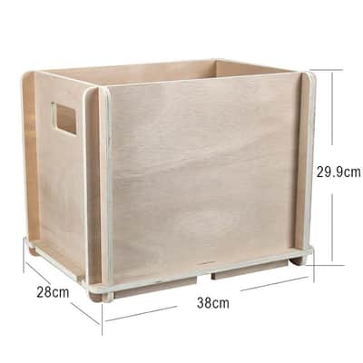 Wooden Vinyl Disc LP Record Storage Box image 3