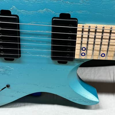 Kiesel A2 6 6-string Guitar with Gig Bag - Blue Mist Metallic image 6
