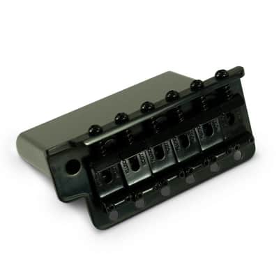 Kluson Vintage Steel Block Tremolo Bridge, Modern Narrow Spacing, Black image 1