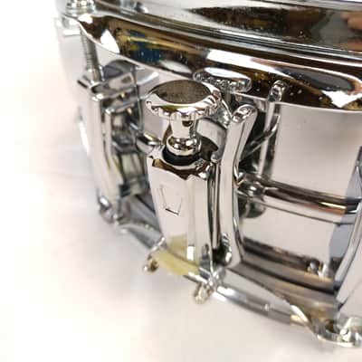 Ludwig Supraphonic 5x14"Snare Drum P88AC/Monroe Badge Vintage90s Aluminum/Chrome image 8