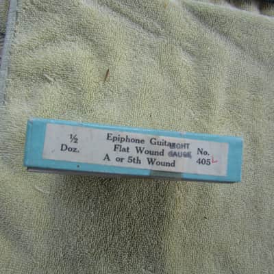 Vintage Epiphone Flat Wound Guitar Strings in Original Box READ ENTIRE DESCRIPTION 1960's Era Epiphone Flat Wound A Or 5th Strings Box Of 6 image 3