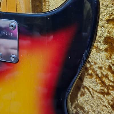 *Luthier Special* Vox Panther Electric Bass Guitar 1960's Sunburst W/OHSC image 16