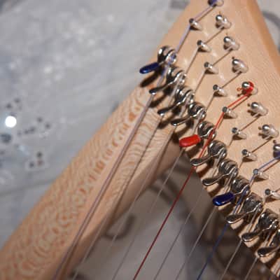 Roosebeck HPXALC-N | PIXIE HARP 19-STRING CHELBY LEVERS LACEWOOD NATURAL. New with Full Warranty! image 6