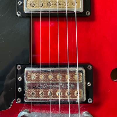 Left Handed DeArmond Starfire Crimson Red Transparent 1999 image 6