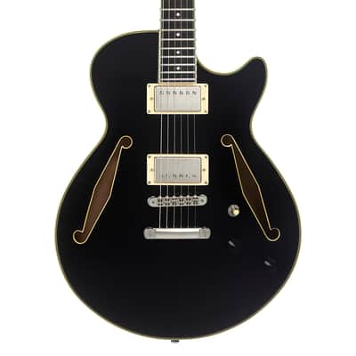 D'Angelico DAESSTSBKSNS EXCEL SS TOUR Single Cutaway Semi-Hollow Body 3 Piece Maple/Walnut/Maple Neck 6-String Electric Guitar w/Gig Bag image 4