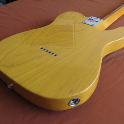 Lefty, Left Handed Fender American Vintage ‘52 Telecaster Reissue, Maple Fretboard, Butterscotch Blo image 12