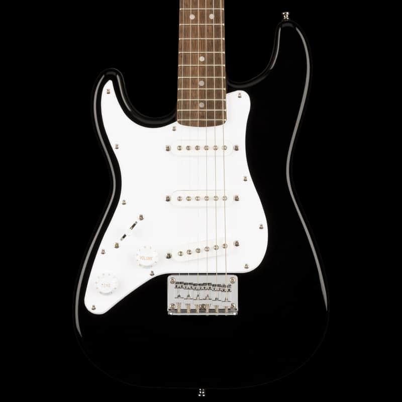 Squier Mini Stratocaster Left-Handed Black Electric Guitar image 1