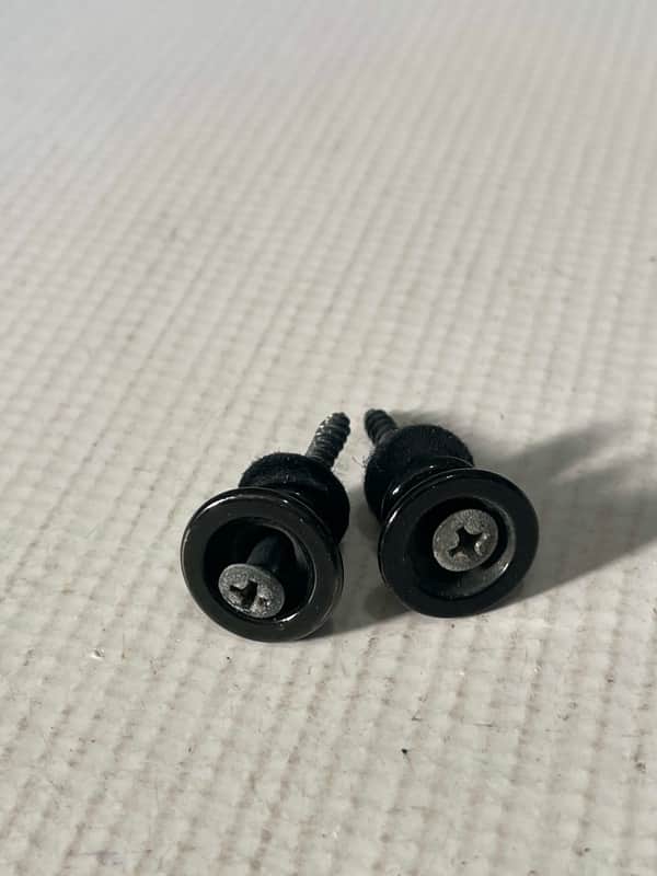 2000's Japan Jackson DXMG & Dinky Guitar Factory Black Oversize Strap Buttons image 1