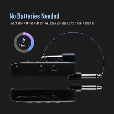 SONICAKE Guitar Headphone Amp Plug-In USB Rechargable Portable Pocket Guitar Amplifier With Bluetooth Multi-Effects Clean Overdrive Distortion Modulation Delay and Reverb(U.S. domestic inventory) image 5