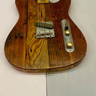 Woodcraft Electric Guitars Telecaster with 125 years old Reclaimed Wood image 1