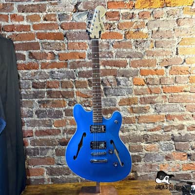 Squier Limited Edition Affinity Series Starcaster Deluxe Semi-Hollow Electric Guitar (2020s - Lake Placid Blue) image 2