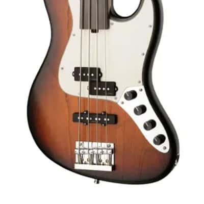 Sadowsky MetroLine 21-Fret Vintage P/J Bass-Swamp Ash Body-4 String-Almond Sunburst Transparent Satin-Fretless image 4