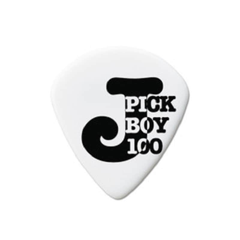6 x Pickboy White w/Black lettering Jazz 1.00mm Guitar Picks J-Pick image 1