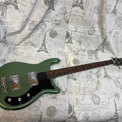 2021 Epiphone Embassy Pro Electric Bass, Wanderlust Green Metallic image 4