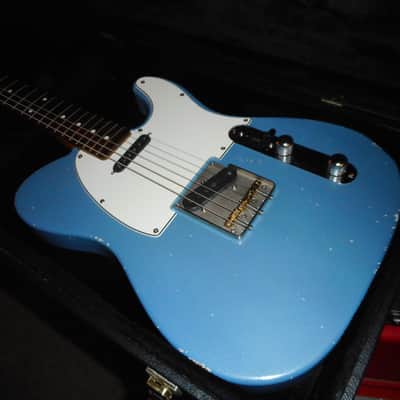 Scarecrow Guitars 60's Modern Modded Telecaster Tribute Lake Placid Blue Fender CIJ neck image 8