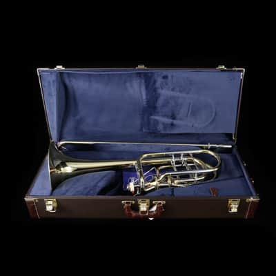 Bach 50AF3 Stradivarius Pro Bb/F/Gb Bass Trombone Infinity Valve Open Wrap image 1