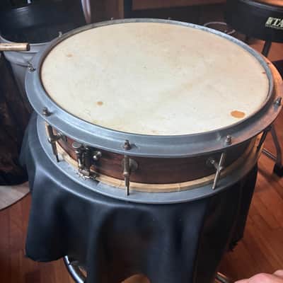 Vintage snare drum. 3.5x14.25 1900s - Mahogany image 6